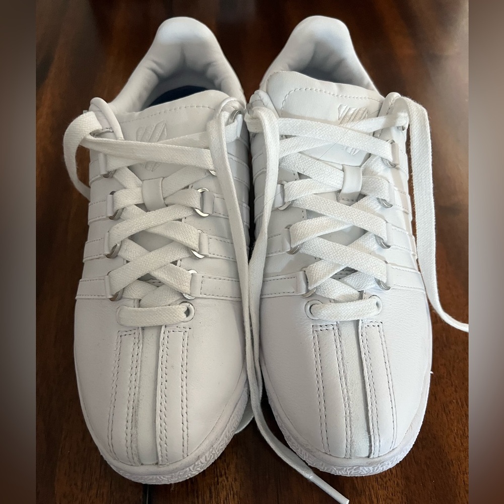 K-Swiss White Leather Sneakers 7